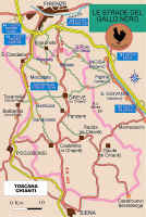 Map of the Chianti Classico wine zone